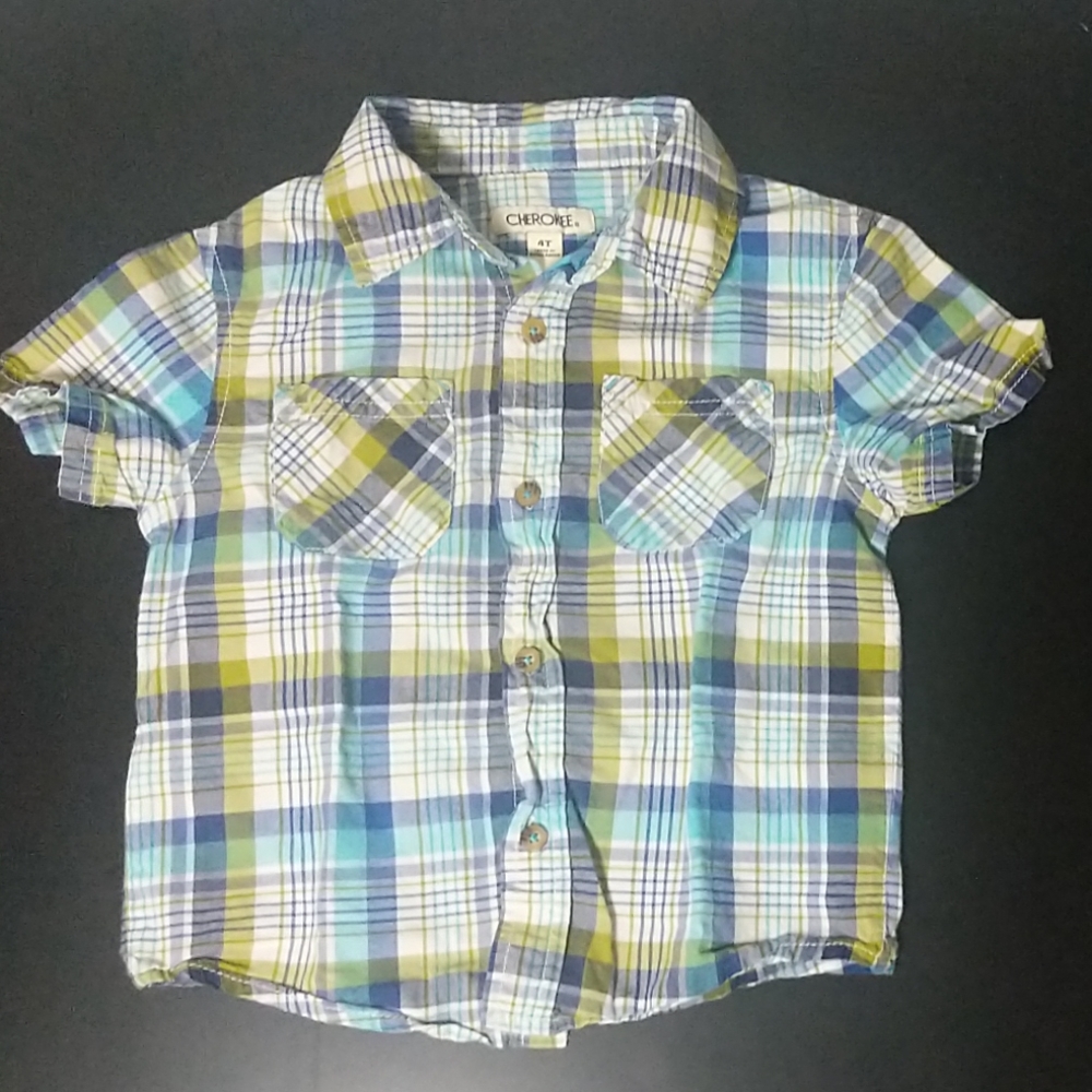 Cherokee plaid button-up